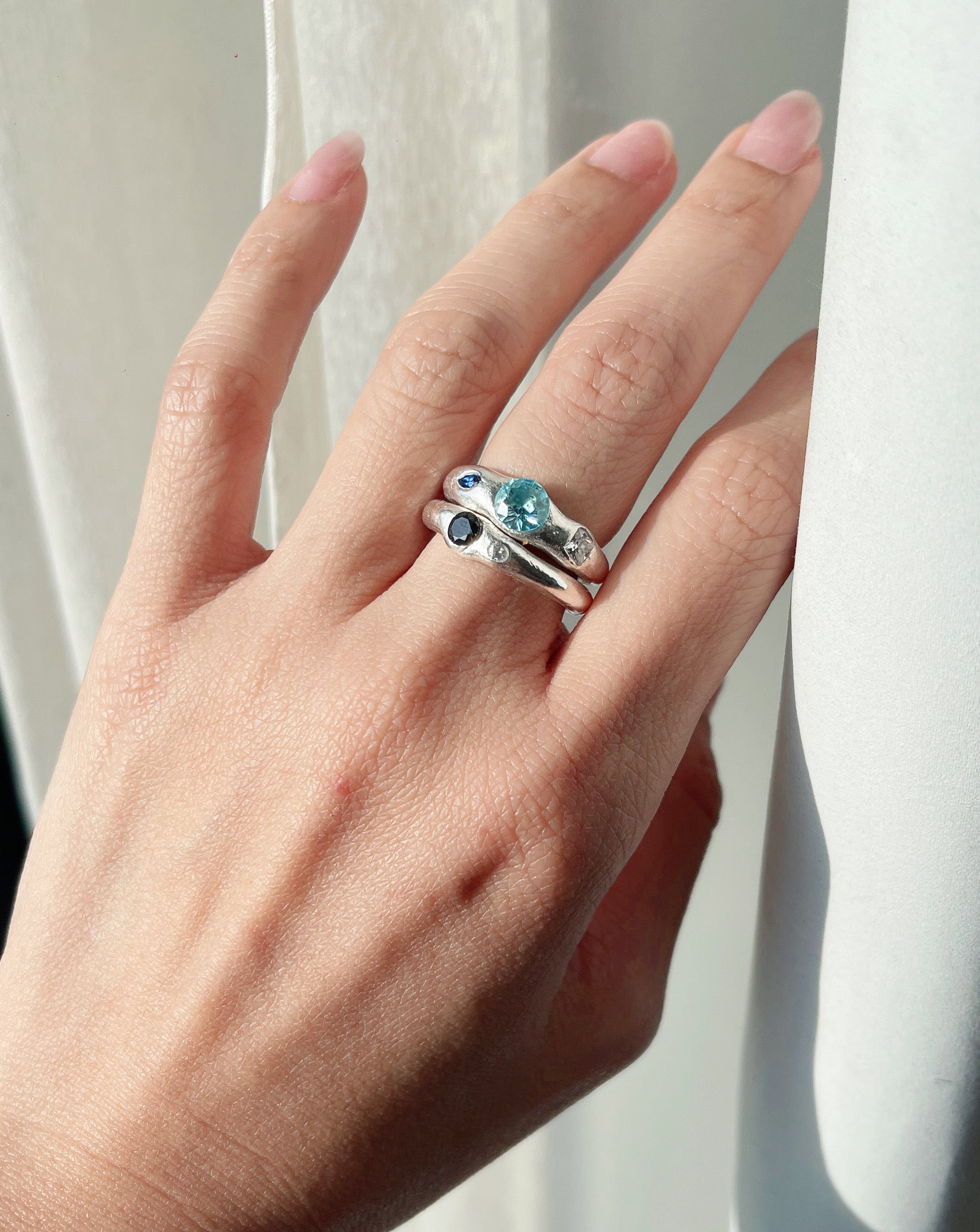 Silver clay ring deals